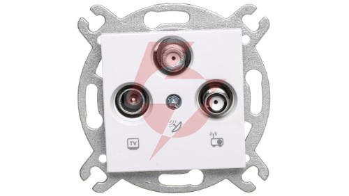 Karre Gniazdo Tv-2xsat, Kolor Biały / 90963653