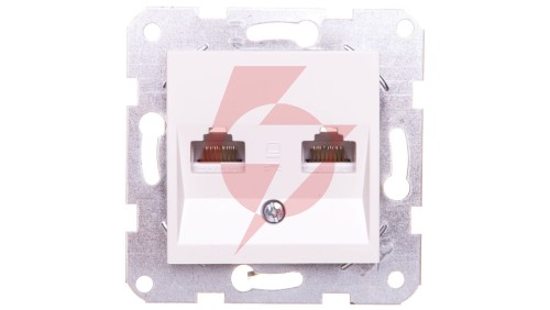 Karre Gniazdo Komputerowe 2xrj45 Kat. 5e, Kolor Biały / 90963634