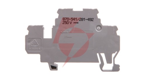 Dwupiętrowa złączka diodowa 2,5mm2 szara 870-541/281-492