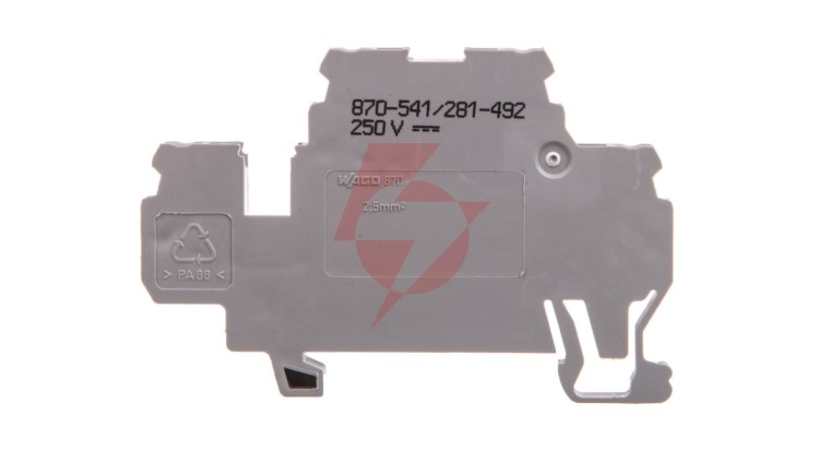 Dwupiętrowa złączka diodowa 2,5mm2 szara 870-541/281-492
