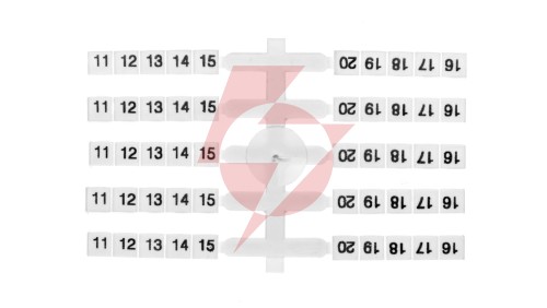 Oznacznik elastyczny do złączek szynowych EO3 /11-20/ 20x10szt. 003901754
