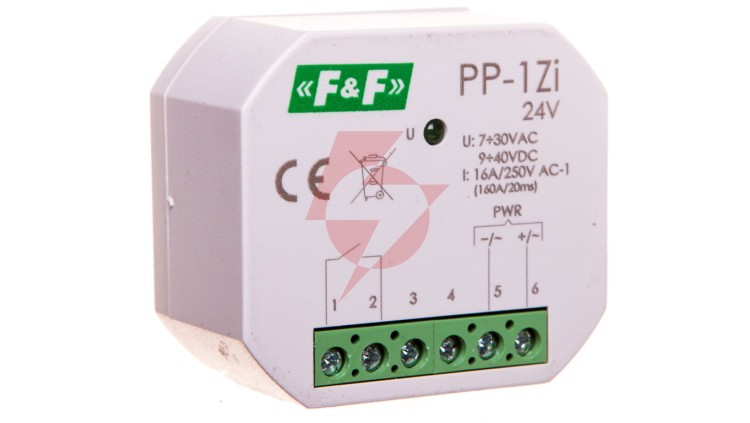 Przekaźnik elektromagnetyczny 1Z 16A 7-30V AC/9-40V DC (160A/20ms) PP-1Zi-24V