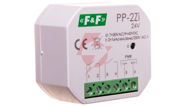 Przekaźnik elektromagnetyczny 2Z 16A 7-30V AC /9-40V DC (160A/20ms) PP-2Zi-24V