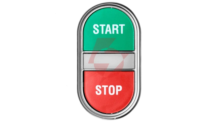 Przycisk dwuklawiszowy zielono/czerwony START-STOP podświetlany z samopowrotem LPCBL7133