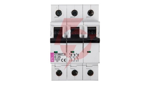 Wyłącznik nadprądowy 3P D 25A 10kA AC ETIMAT10 002155718