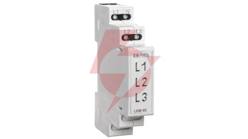 Lampka modułowa 3-fazowa żółta/zielona/czerwona 230V AC LED TN LKM-05-40 EXT10000048