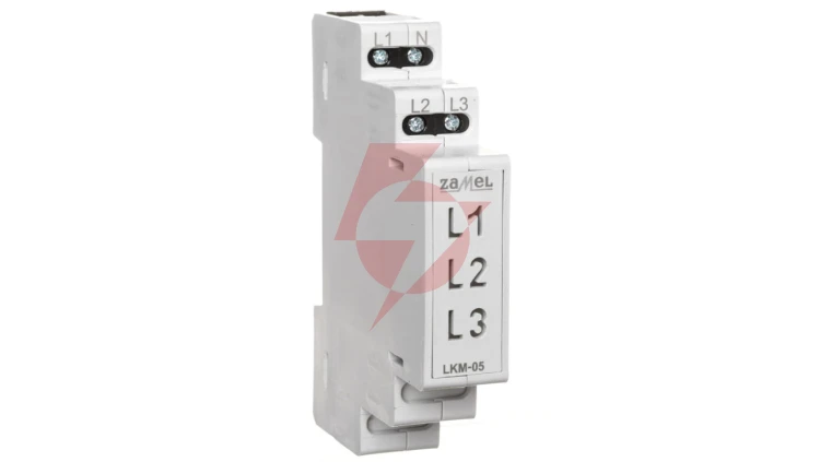 Lampka modułowa 3-fazowa żółta/zielona/czerwona 230V AC LED TN LKM-05-40 EXT10000048