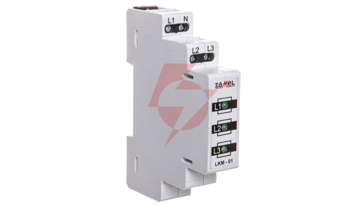 Lampka modułowa 3-fazowa zielone 230V/400V 3xLED LKM-01-20 EXT10000037