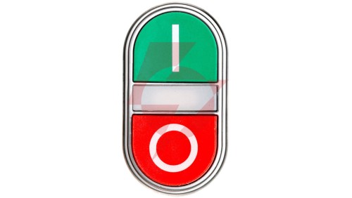 Przycisk dwuklawiszowy zielony/czerwony I-0 z podświetleniem z samopowrotem LPCBL7223