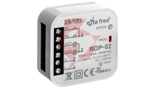 Radiowy odbiornik dopuszkowy 2-kanałowy ROP-02 EXF10000050