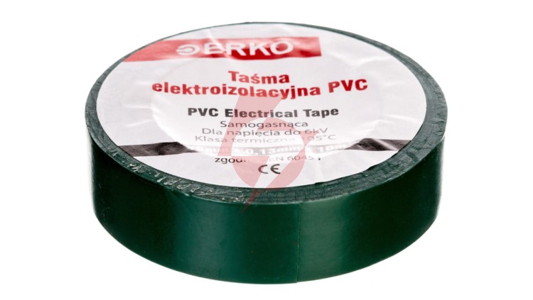 Taśma izolacyjna 15/10 zielona TPVC_15-10-ZIELONA /10szt./