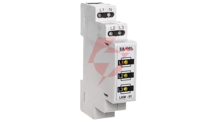 Lampka modułowa 3-fazowa żółta LED 230V/400V TN LKM-01-30 EXT10000038