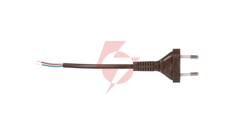 Przewód przyłączeniowy bez wyłącznika 190cm brązowy SP-190/2X0,5/-BRA YNS10000434