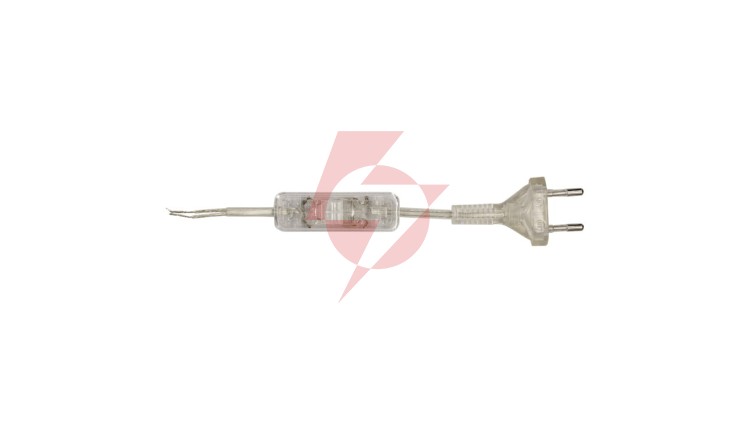 Sznur przyłączeniowy z wyłącznikiem SP/W-190cm bezbarwny SP/W-190/2X0,5/-BZB YNS10000498