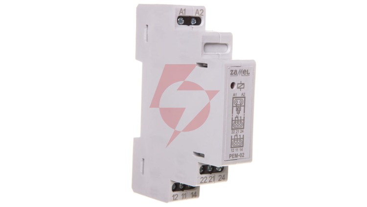 Przekaźnik elektromagnetyczny 230V AC 2x8A PEM-02/230 EXT10000099