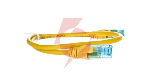 Kabel krosowy (Patch Cord) U/UTP kat.5e żółty 0,5m DK-1512-005/Y