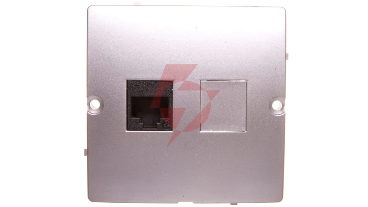 Simon Basic Gniazdo komputerowe pojedyncze RJ45 kat. 5e srebrny mat BMF51.02/43