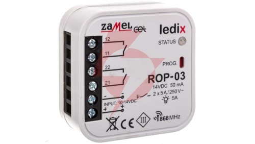 Radiowy odbiornik dopuszkowy 2-kanałowy ROP-03 LDX10000002