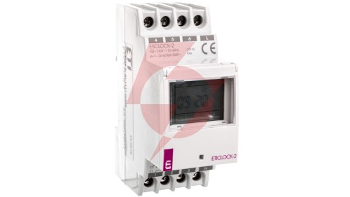 Zegar sterujący cyfrowy 2-kanałowy 16A 230V AC dobowy/tygodniowy ETICLOCK-2 002472012