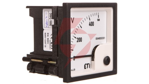 Woltomierz analogowy tablicowy 500V klasa 1,5 72x72mm EQ72 004805351