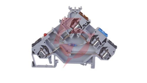 Złączka szynowa z LED do czujnikow PNP 2,5mm2 szara 280-560/281-434