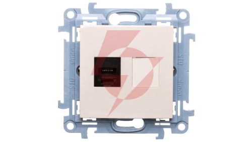 Simon 10 Gniazdo telefoniczne pojedyncze RJ12 kremowy CT1.01/41