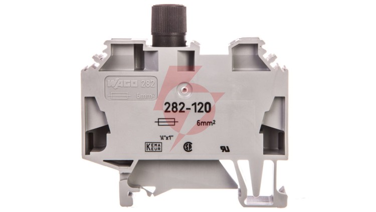 Złączka szynowa bezpiecznikowa 6mm2 szara 282-120