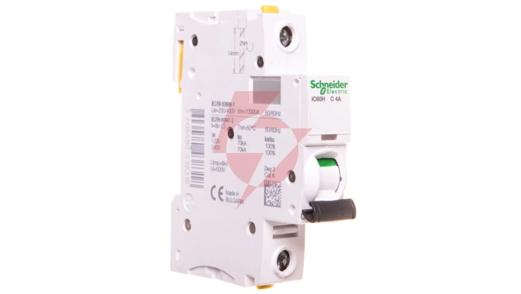 Wyłącznik nadprądowy 1P C 4A 10kA AC iC60H-C4 Acti9 A9F07104