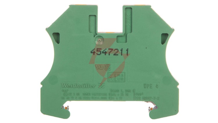 Złączka szynowa ochronna 4mm2 żółto-zielona WPE 4 1010100000