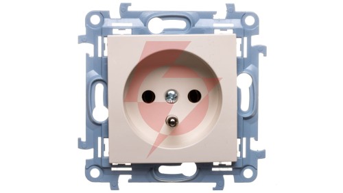 Simon 10 Gniazdo pojedyncze z/u kremowe 16A 250V IP20 CGZ1.01/41