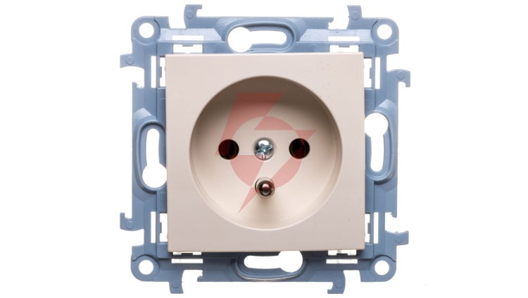 Simon 10 Gniazdo pojedyncze z/u kremowe 16A 250V IP20 CGZ1.01/41