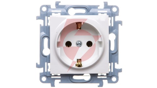 Simon 10 Gniazdo pojedyncze SCHUKO białe 16A 250V IP20 CGSZ1.01/11