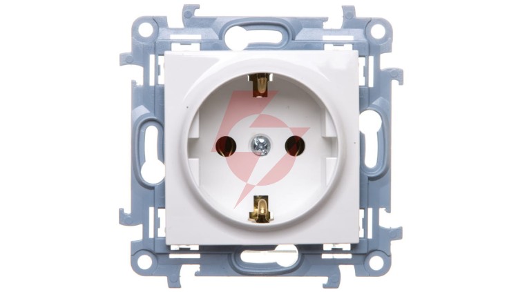 Simon 10 Gniazdo pojedyncze SCHUKO białe 16A 250V IP20 CGSZ1.01/11