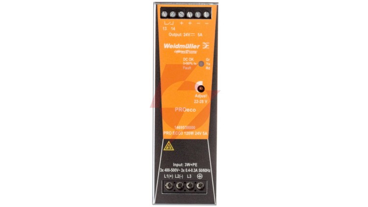 Zasilacz impulsowy trójfazowy 400-500V AC/24V DC 5A 120W PRO ECO3 120W 24V 5A 1469530000