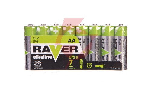 Bateria alkaliczna LR6 / AA 1,5V RAVER ULTRA B79218 /opakowanie 8szt./