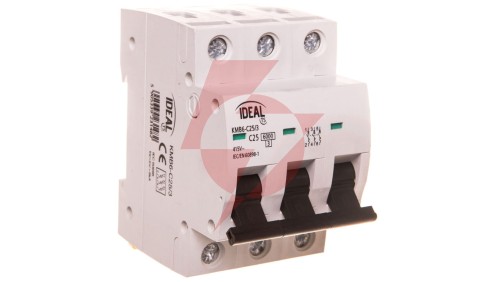 Wyłącznik nadprądowy 3P C 25A 6kA AC KMB6-C25/3 VDE 23148