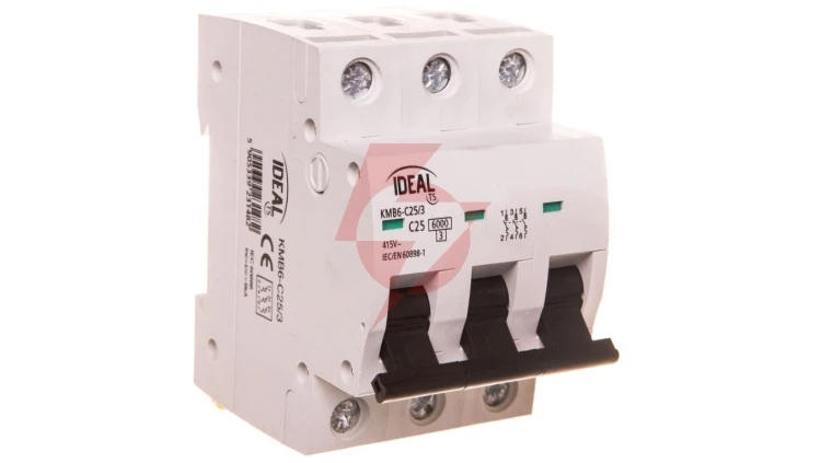 Wyłącznik nadprądowy 3P C 25A 6kA AC KMB6-C25/3 VDE 23148