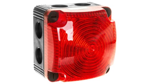 Sygnalizator ostrzegawczy czerwony 24V DC LED błyskowy podwójny 853.110.55