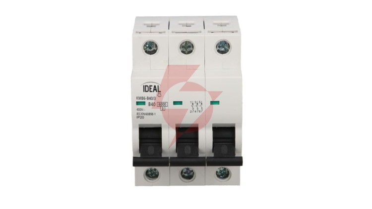 Wyłącznik nadprądowy 3P B 40A 6kA AC KMB6-B40/3 VDE 23168