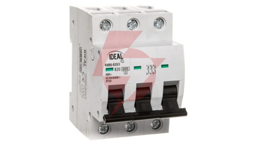 Wyłącznik nadprądowy 3P B 20A 6kA AC KMB6-B20/3 VDE 23152