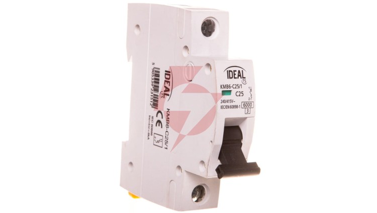 Wyłącznik nadprądowy 1P C 25A 6kA AC KMB6-C25/1 VDE 23151