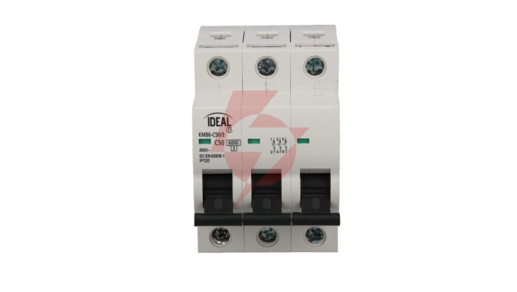 Wyłącznik nadprądowy 3P C 50A 6kA AC KMB6-C50/3 VDE 23169