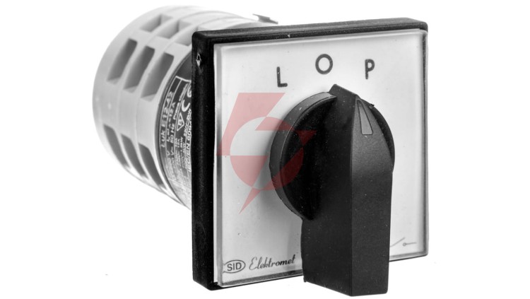 Łącznik krzywkowy L-0-P 3P 12A IP65 Łuk E12-42 z płytką 921202