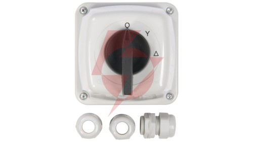 Łącznik krzywkowy gwiazda-trójkąt 3P 40A IP44 Łuk 40-23 w obudowie 924013