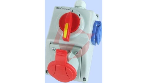 Zestaw instalacyjny z rozłącznikiem 32A 5P 400V, 1x16A 250V 2P+Z O-I C32-18.1N IP54 974012