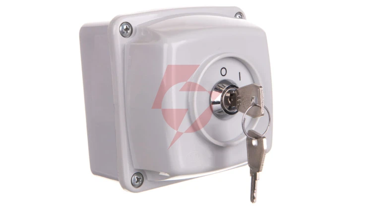 Łącznik krzywkowy z zamkiem 0-I 3P 25A IP44 w obudowie Łuk E25-13z/z 952580