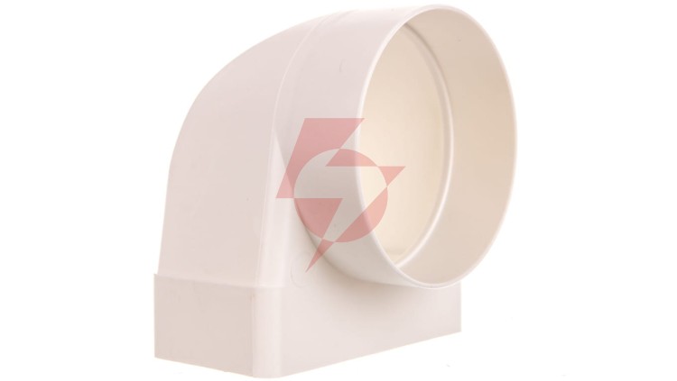 Kolano pionowe łącznikowe PS 122x60mm fi 100mm białe 430