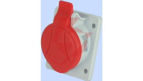 Gniazdo tablicowe skośne 5P 16A 400V czerwone GTS 16/5 IP-44 921820