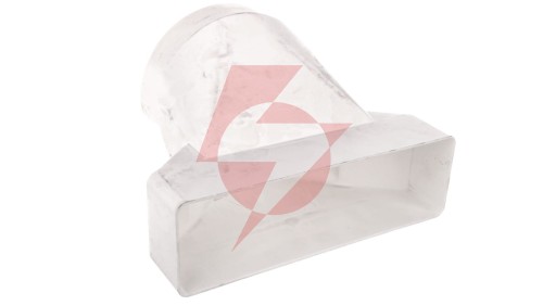 Łącznik przekrojów zmiennych w płaszczyźnie bocznej PS 204x60 fi 125mm biały 570