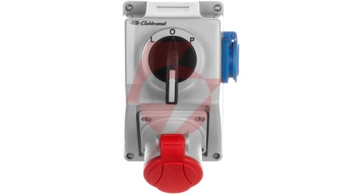 Zestaw instalacyjny z gniazdem 4P 1x 2P+Z L-0-P 32A IP54 C32-48.1 974013